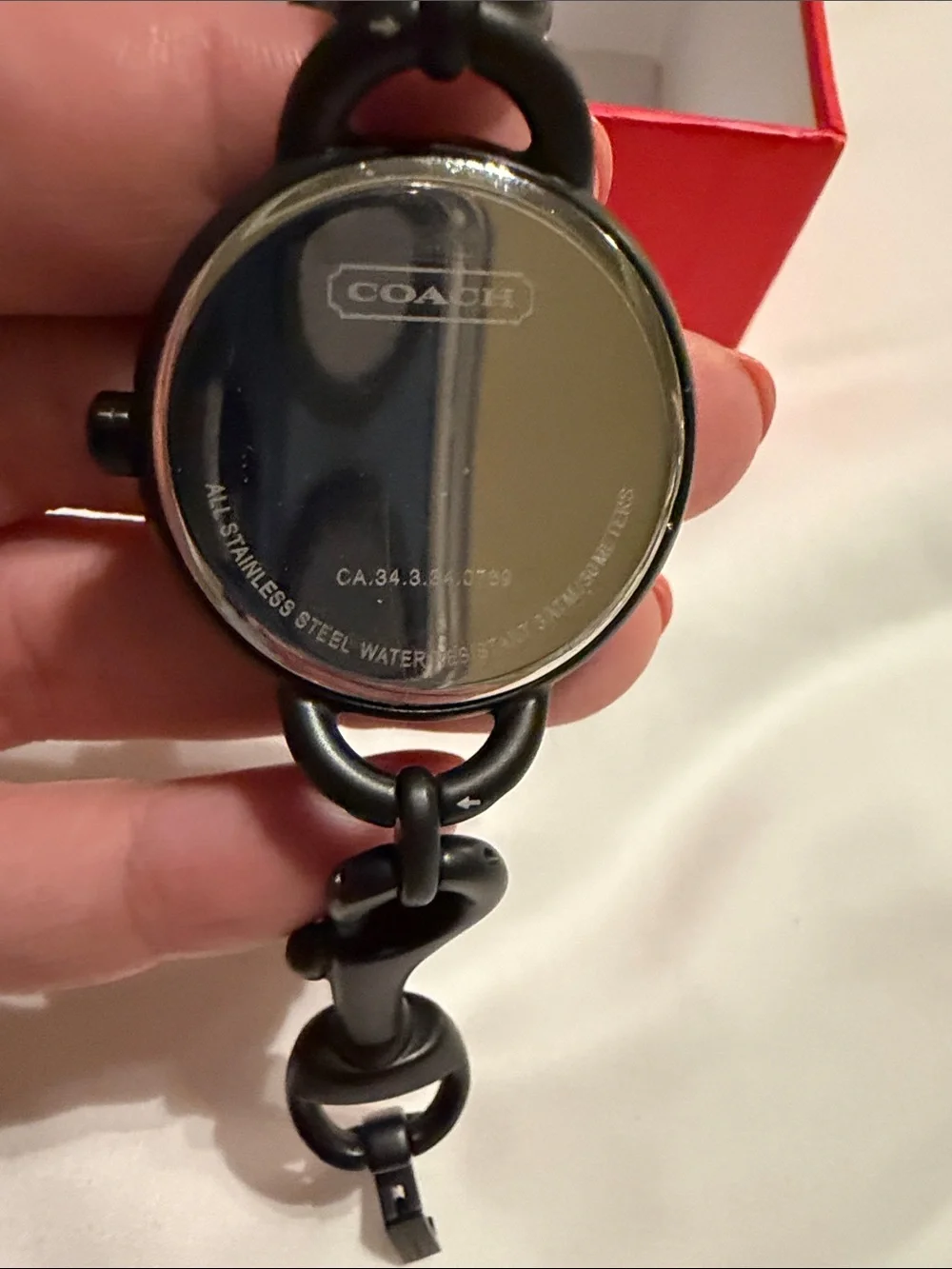 Coach Women's Sammy Black IP Stainless Steel Bracelet Watch